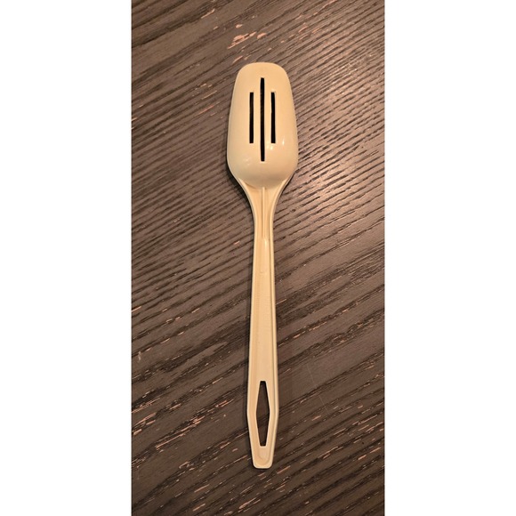 Vintage King Kraft Slotted Spoon Beige Northern Plastics Kitchen Utensil - Picture 2 of 4